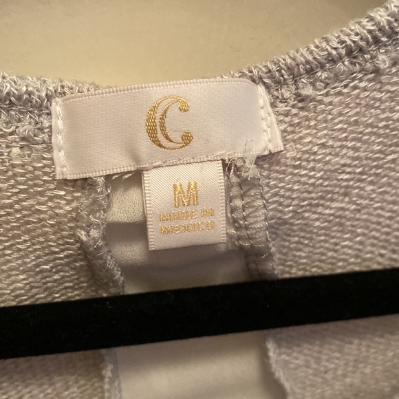 C Gray and White Sheer Shirt - Picture 5 of 7